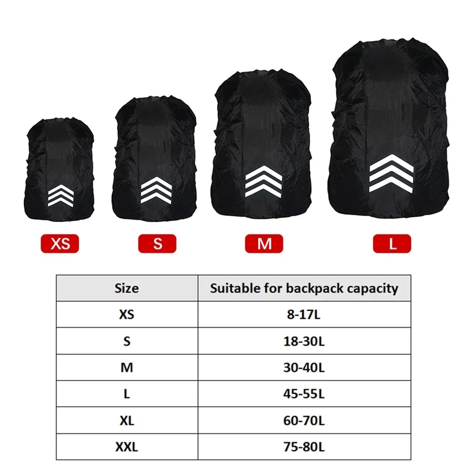 Funda Impermeable Mochila Outdoor Backpack Waterproof Rain Cover Reflective Bag Dust For Hiking Mountaineering Travel 18-45L Use