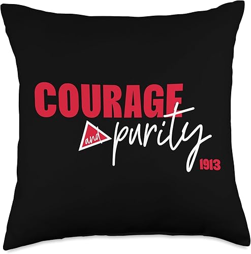 Courage Crimson and Purity Triangle Sisterhood - Almohada de 18 x 18 pulgadas, multicolor