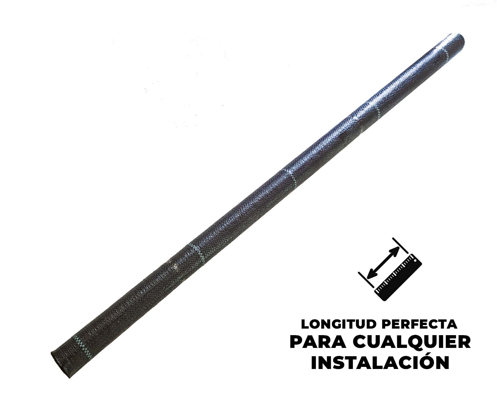Lucatex - Rollo de malla antihierbas para césped artificial, huerto, tierra, jardín, evita que aparezcan malas hierbas, instalación césped artificial (2 x 100 metros, Negra)