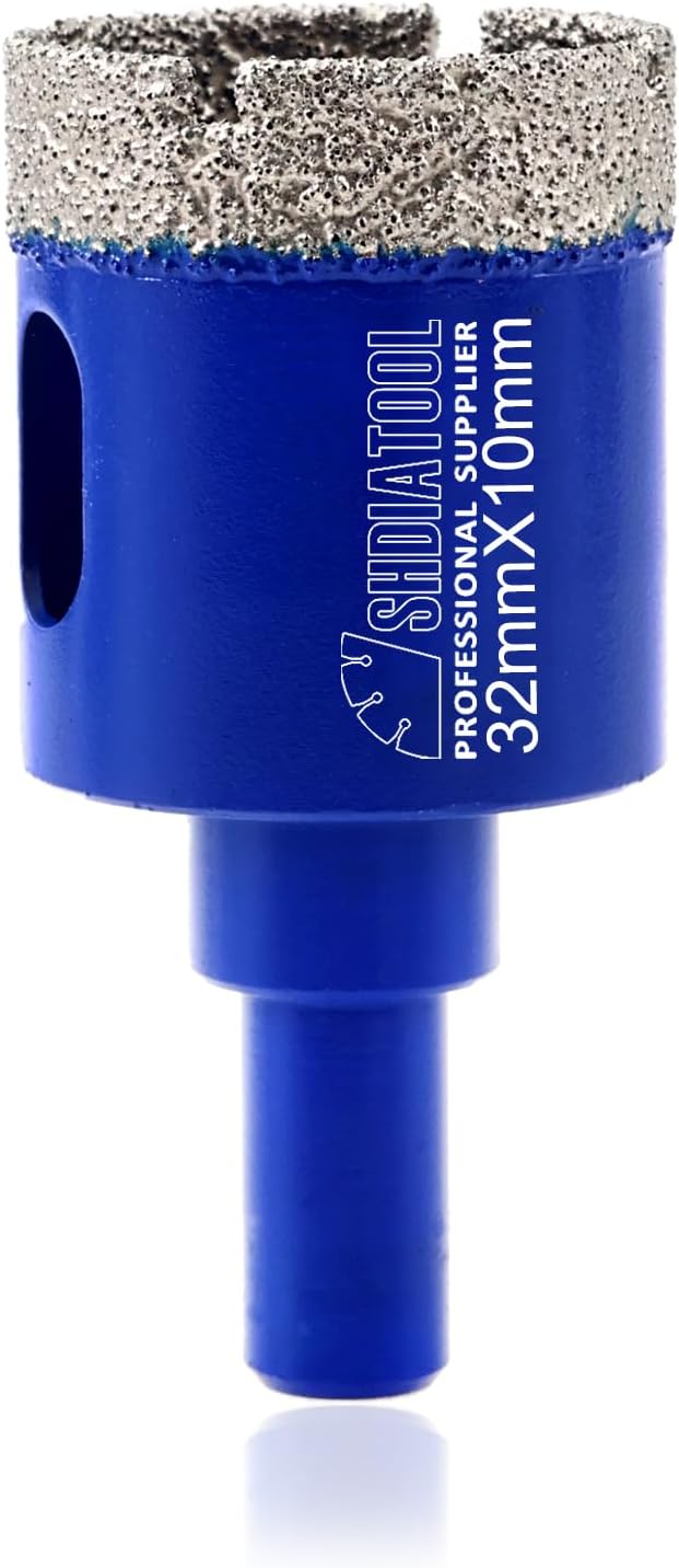 SHDIATOOL Diamond Drill Bits 1/4-Inch,Core Bits with Round Shank Hole Saw Cutter for Porcelain Tile Marble Ceramic Granite,Dry Wetting Drilling 6mm (Pack of 20)