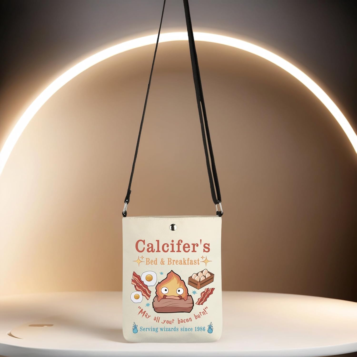 TSOTMO Calcifer's Bed & Breakfast Crossbody Bag Anime Lover Gift for Women Mother Best Friend - Image 6