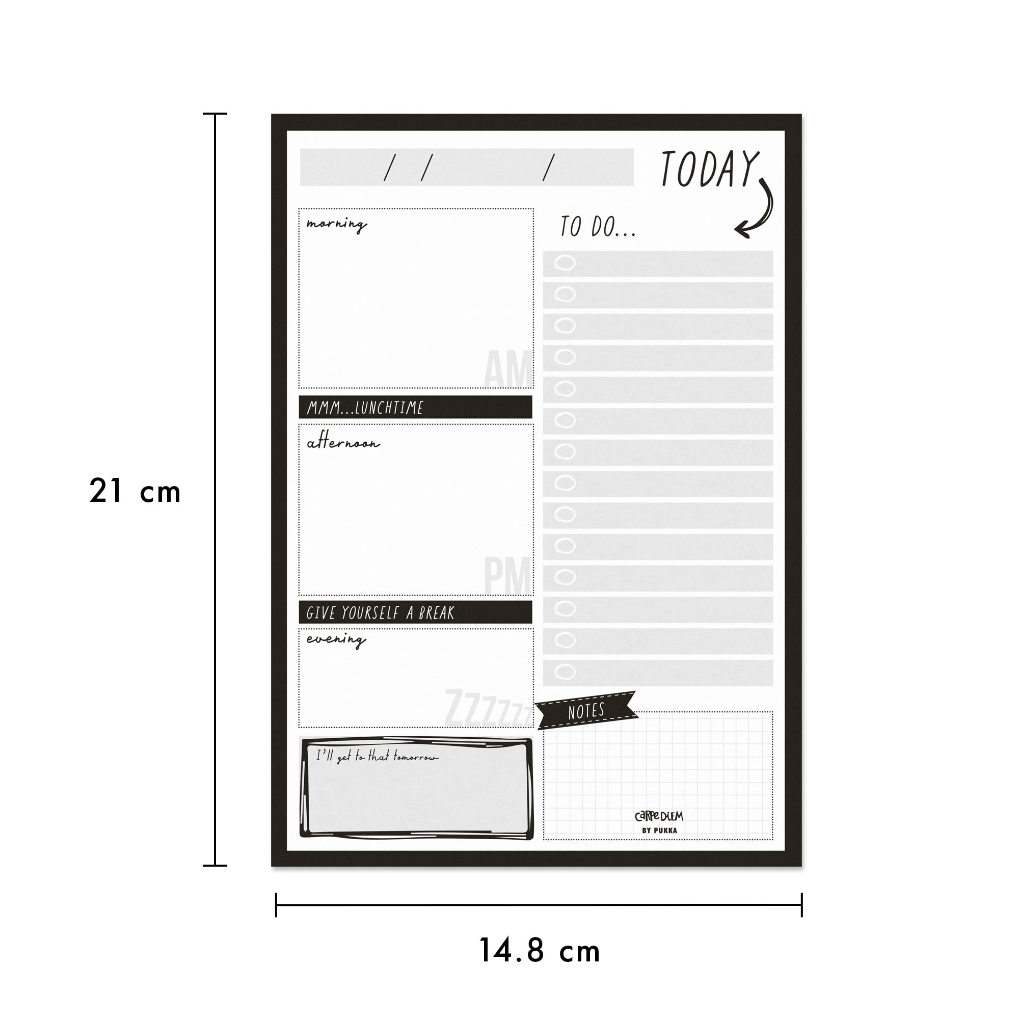 Pukka Pad, Carpe Diem Daily Desk Planner Pad with 60 Tear-Off Sheets of 100GSM Paper - Image 2