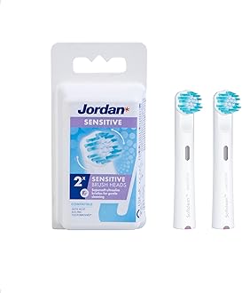 - Jordan Sensitive Electric Toothbrush Heads with Extra Gentle Cleaning Oral B Compatible 2 Pack