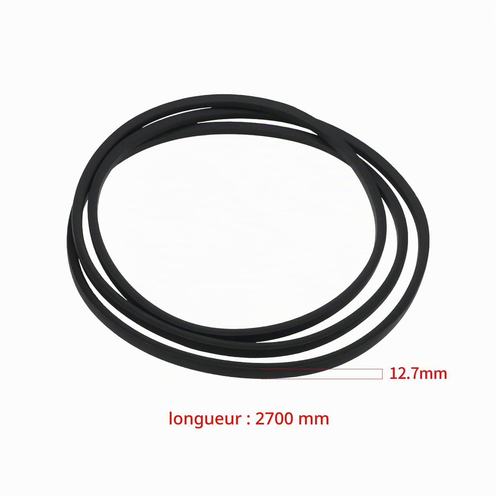 Courroie d'entraînement en V Largeur 12,7 mm Longueur 2700 Mm Courroies de Tracteurs de Tondeuses à Gazon Compatible avec Husqvarna CTH171 CT151 CTH135 CT130 CTH151 5310054-78 532020-09