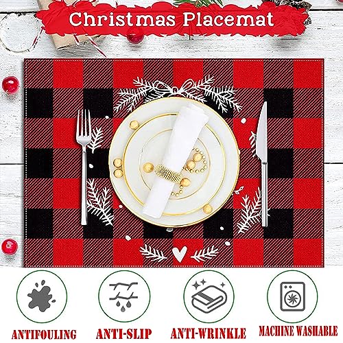 6 tovagliette natalizie, impermeabili, per tavolo
