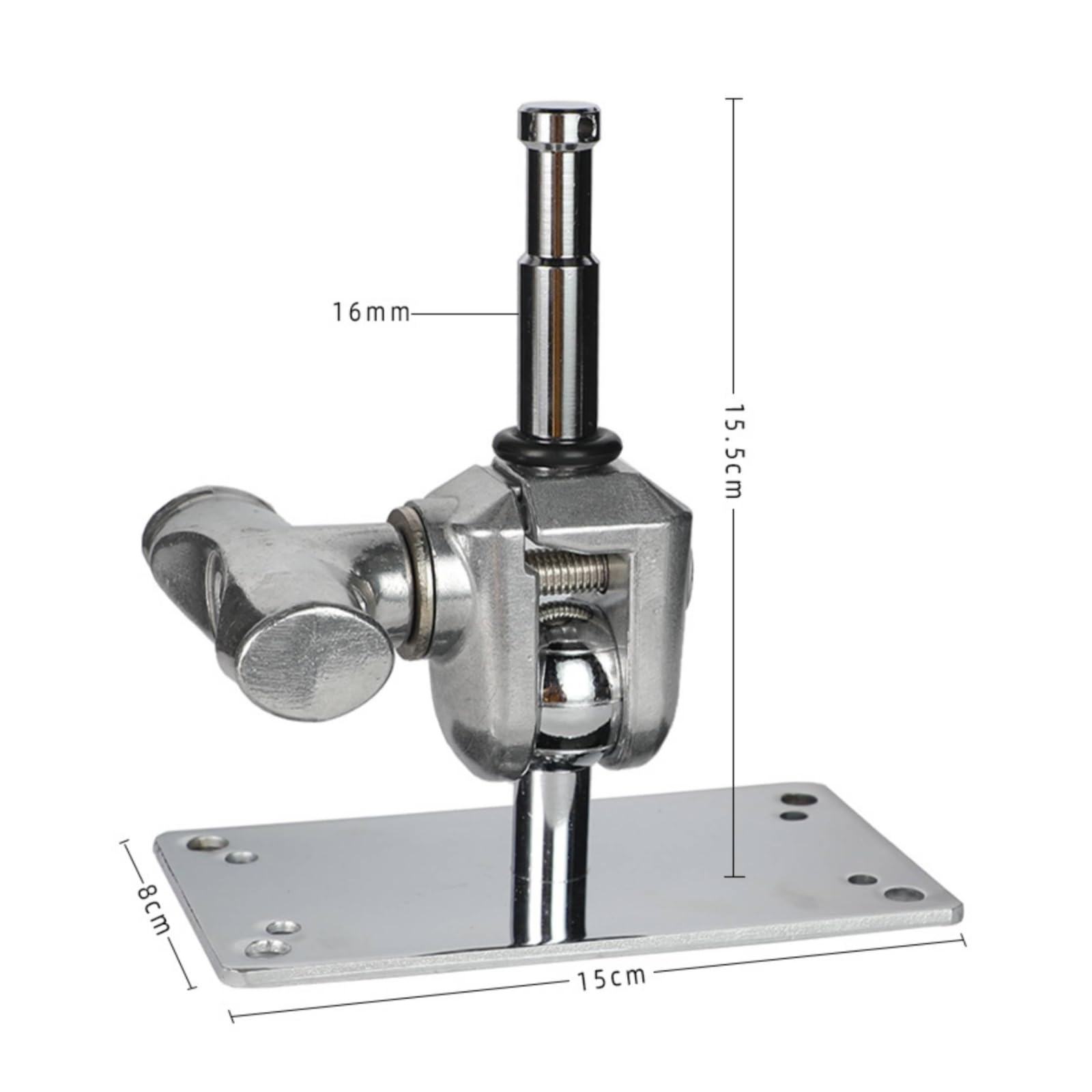 Adaptador de Luz de Estudio Soporte Montaje Espiga Abrazadera Articulada Cabezal Giratorio de Aleación de Aluminio con Articulación con Bloqueo