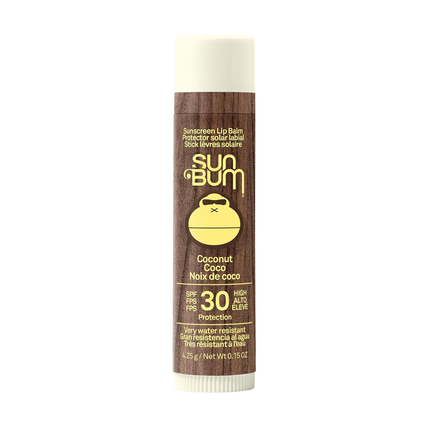 Sun Bum SPF 30 Coconut Sunscreen Lip Balm, Vegan and Cruelty Free Broad Spectrum UVA/UVB Lip Care, Made with Aloe and Vitamin E for Moisturised Lips, 4.25g