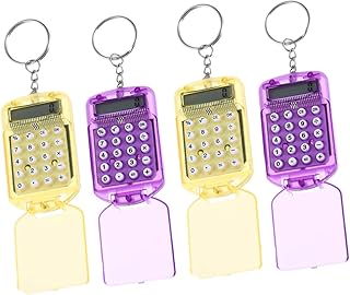 KICHOUSE 4 Pçs Mini Calculadora Elétrica Para Computador Com Pingente De Bolso Calculadora Científica Mini Calculadora Calculadora Contadores De Bolso Para Microcomputador Flip-Open