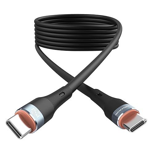 Miniatura 1 de Nillkin Cable USB C a USB C, silicona líquida, 4 pies, cable de carga rápida de 60 W tipo C para iPhone 1515 Pro15 Plus15 Pro Max, Samsung Galaxy