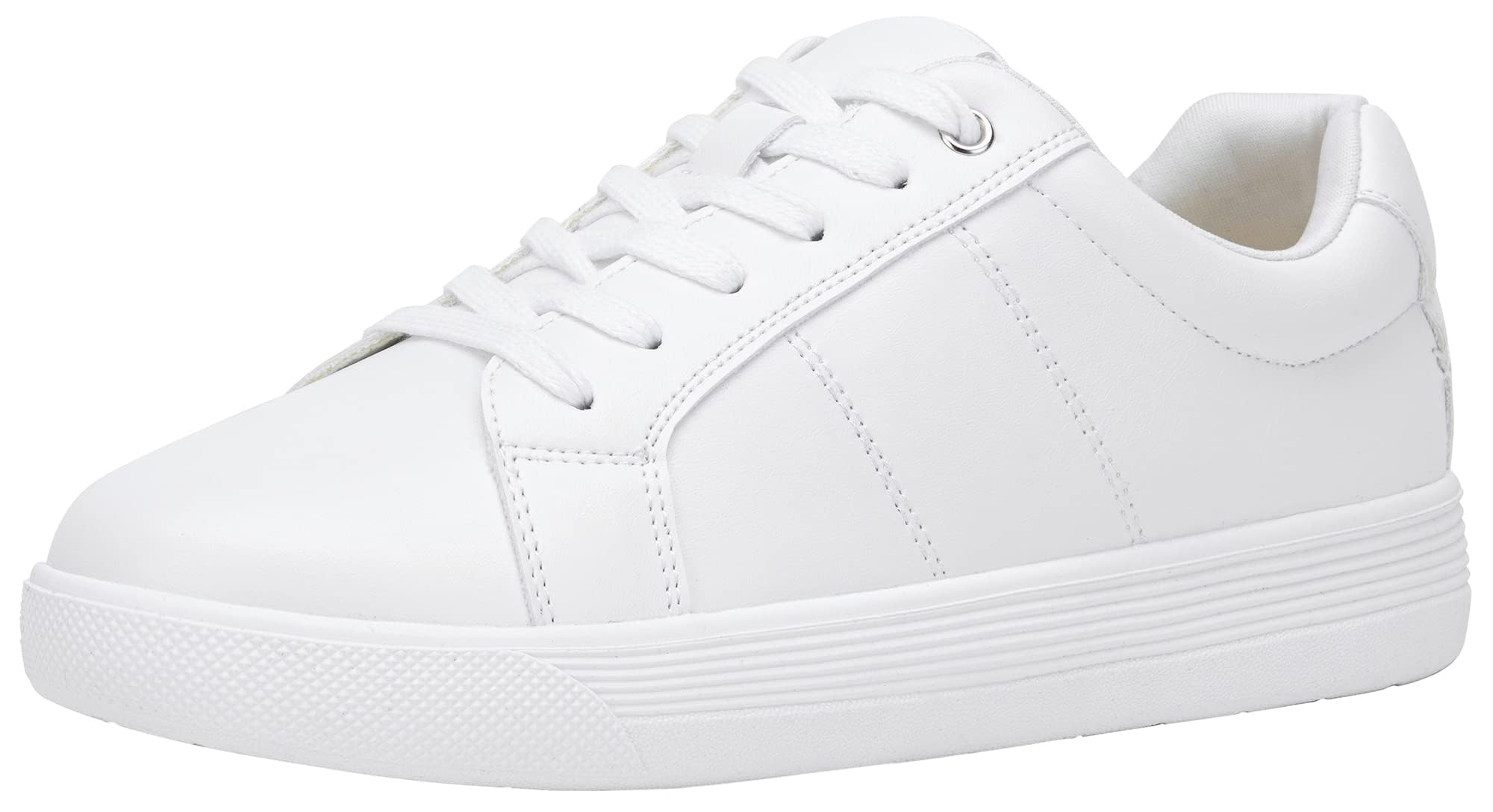 Vepose Women's White Casual Walking Sneakers, Fashion Tennis Low Top Slip On 8013 Shoes