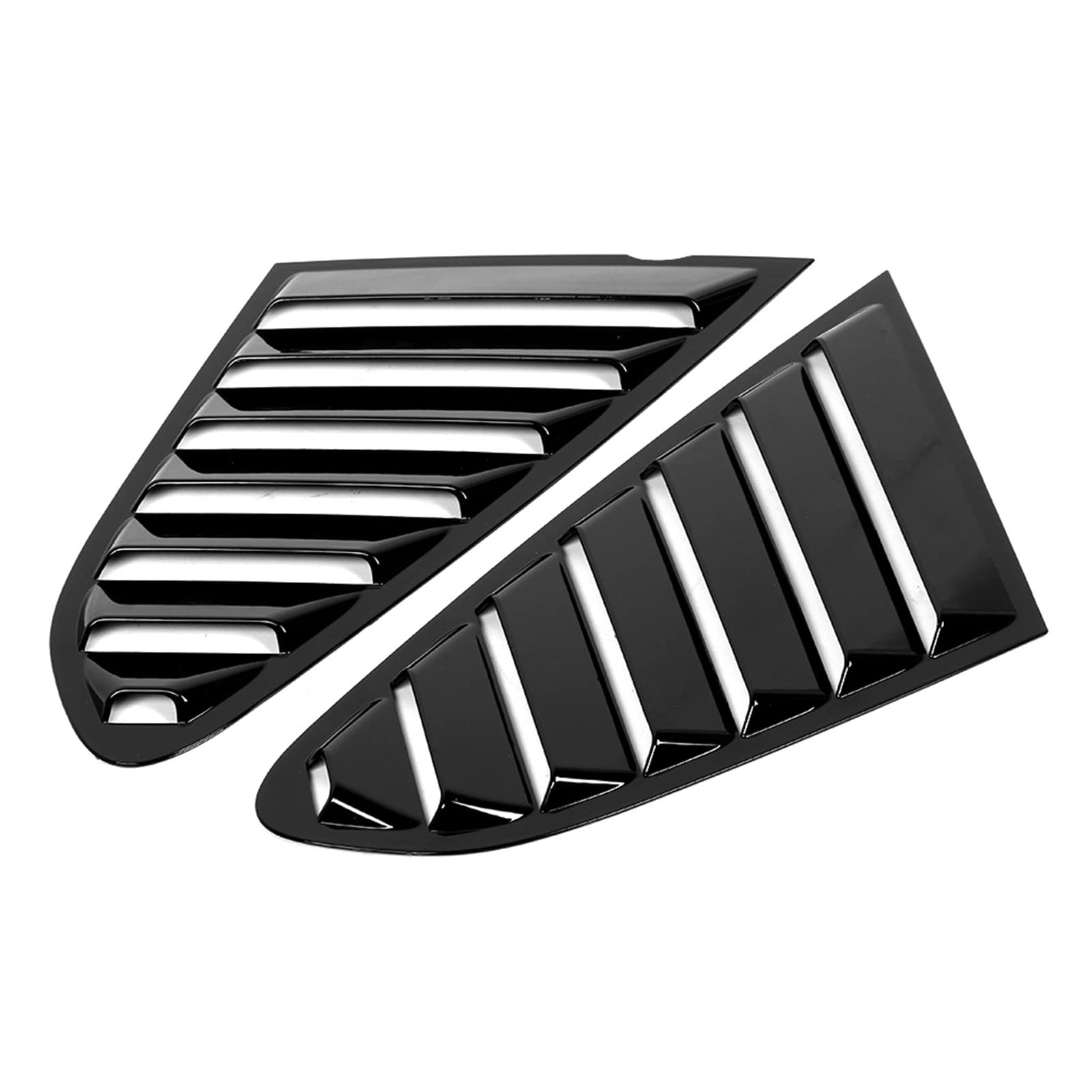 Finitura copertura finestrino laterale compatibile con 2008-2016, sostituzione ventilazione decorativa esterna stile feritoia in ABS nero brillante, set modanatura carrozzeria