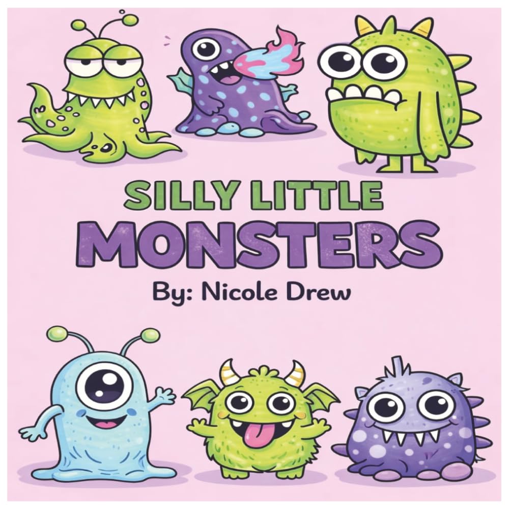 Silly Little Monsters: A Cute and Fun Coloring Book for Kids with 50 Friendly Little Monster Designs