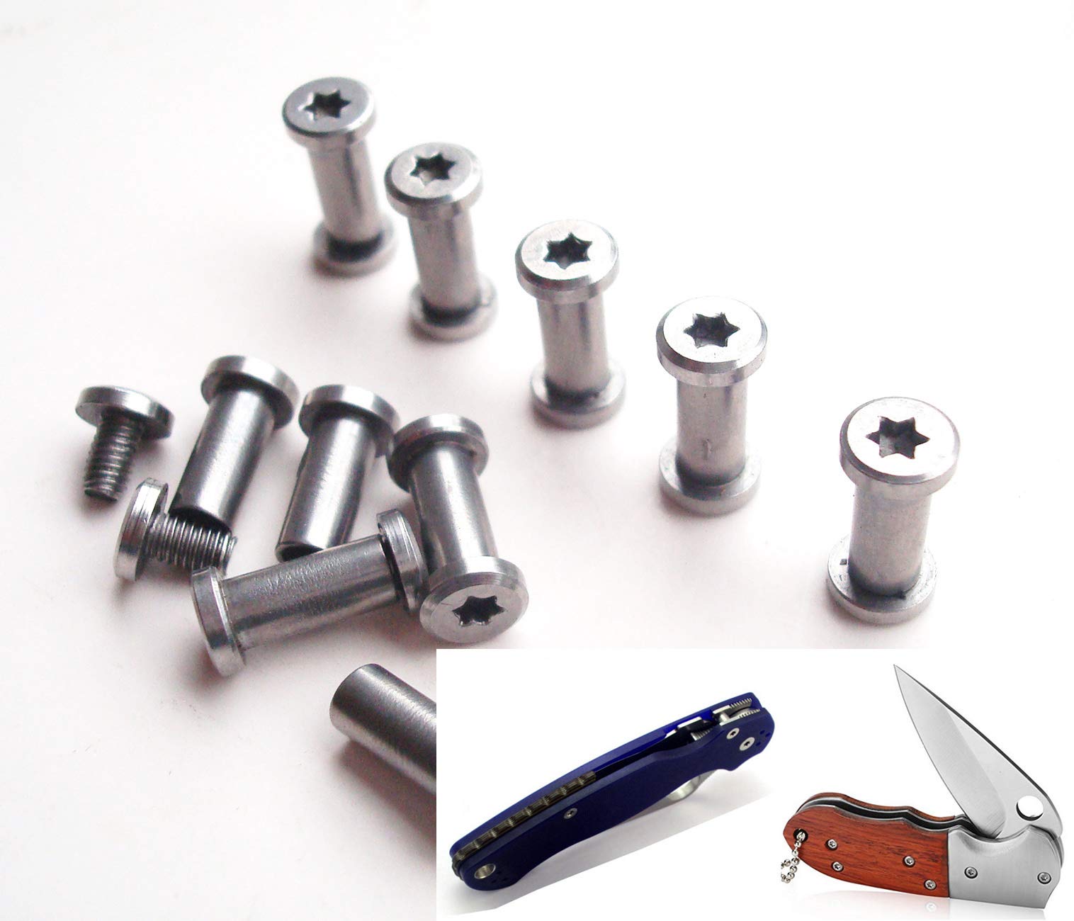 EDC Knifves Handle Screw,Tactical Survival Knife Rivets Folding Pocket