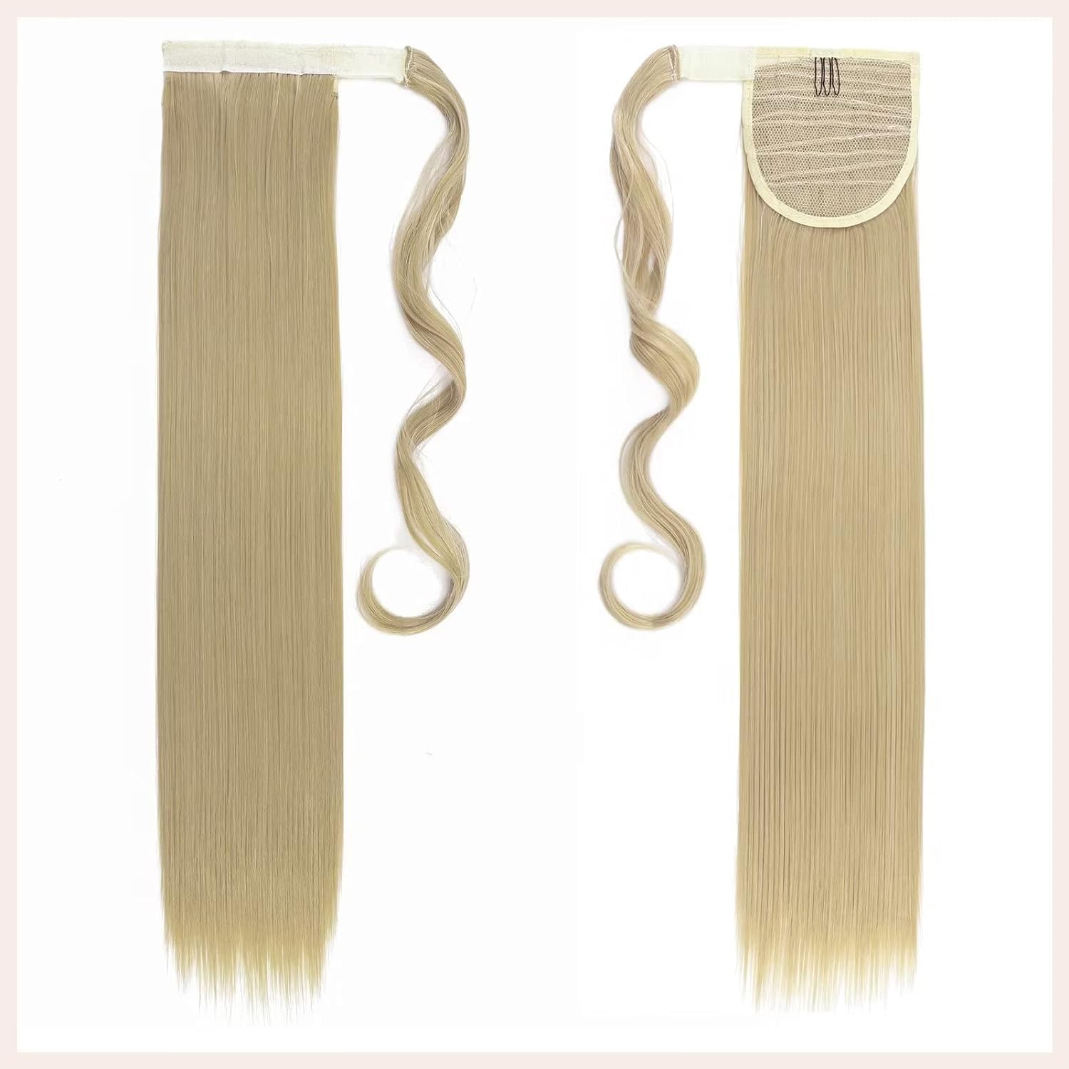 TESS Ponytail Extension 28 Inch,Hair Extensions Clip in Long Straight Synthetic Wrap Pony Tails Hair Pieces for Women(#24) - Image 2
