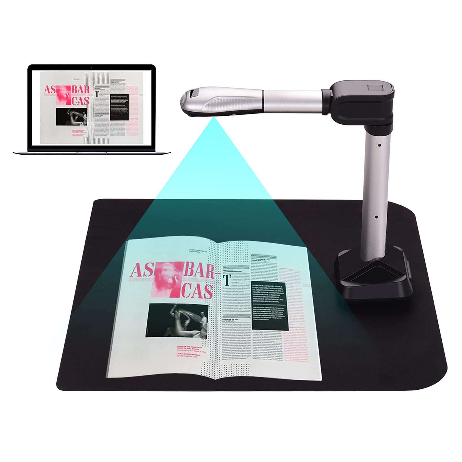 BK51 USB Document Camera Scanner ture Size A3 16 -pels High SED Scanner with LED Light for ID Cards Passport Books Watermarks Setting PDF Format Export for Classroom Office Liry Bank-image-20