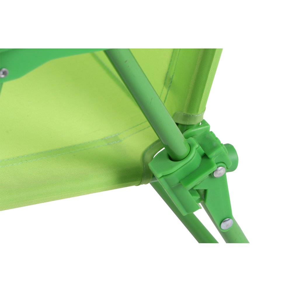 Siena Garden 672614 Froggy Set pour Enfants 2 Fauteuils Pliants + 1 Table + 1 Parasol Motif de Grenouille Acier Vert