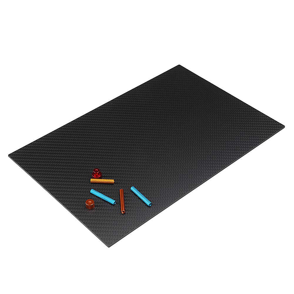 Generic 3K-Kohlefaser-Platte, 200 x 300 mm, Schwarz, 2 mm Dicke