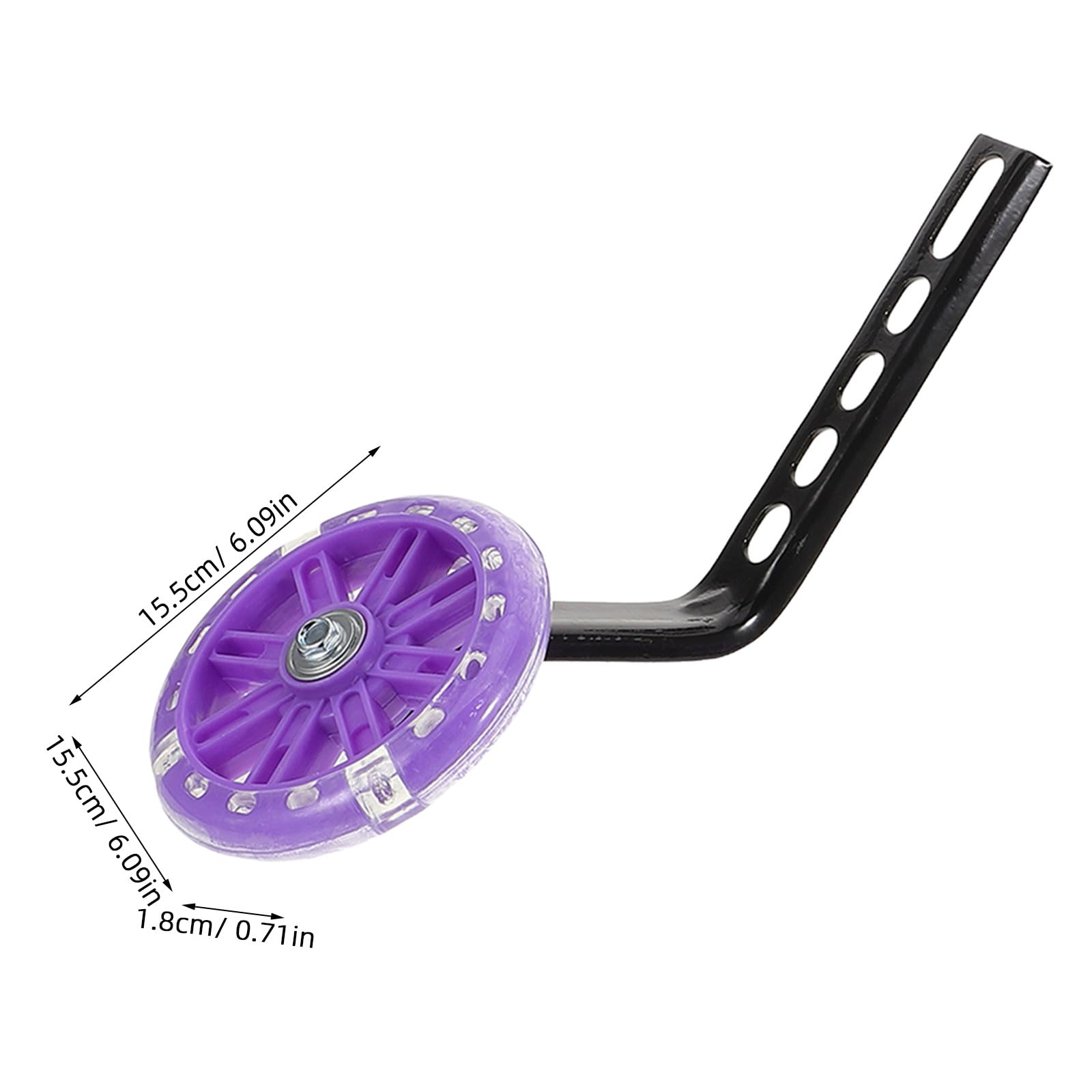 Healeved 2 juegos de ruedines de entrenamiento para bicicletas infantiles: Rueda silenciosa con luz intermitente - Soporte de equilibrio montado para bicicletas de 12 a 20 pulgadas, fácil
