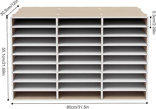 Miniatura 3 de 27 Compartments Mail Sorter Holder, Adjustable File Sorter PVC Countertop Literature Organizer Student Mailbox for Classroom Desktop Bill Paper