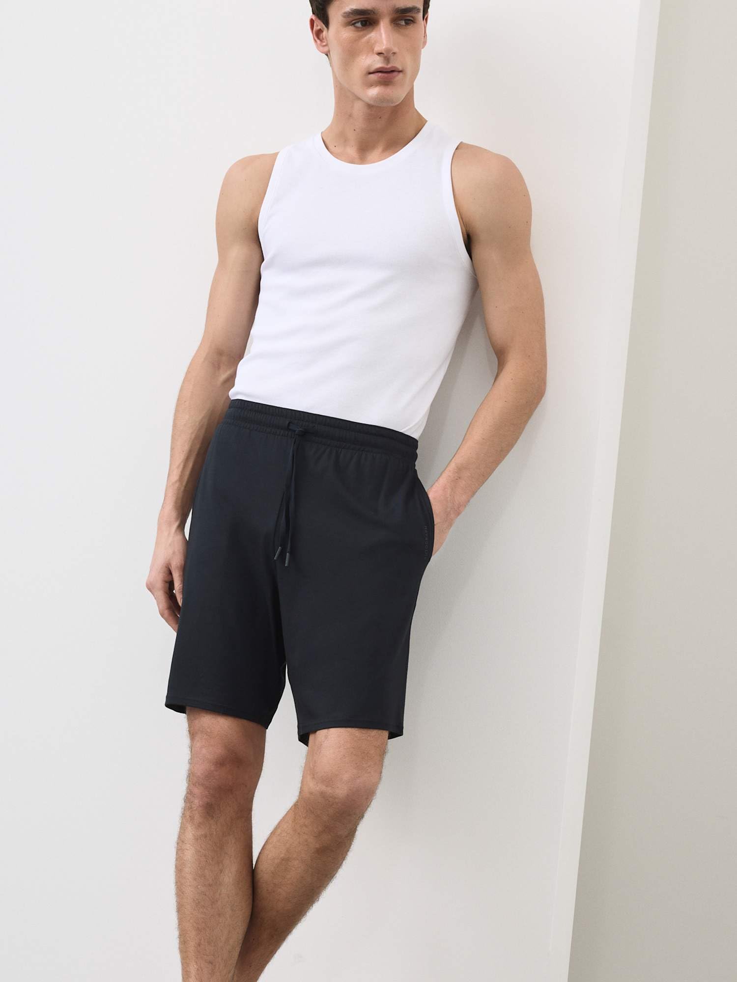 Marks & Spencer Short de Pyjama Homme en Coton Supima® Modal, Taille à Cordon, avec Poches