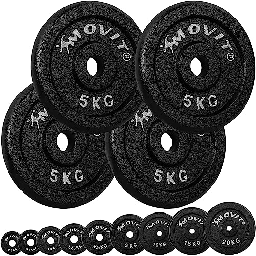 MOVIT® Hantelscheiben Set PRO, 100% Gusseisen, 30/31 mm Bohrung,...