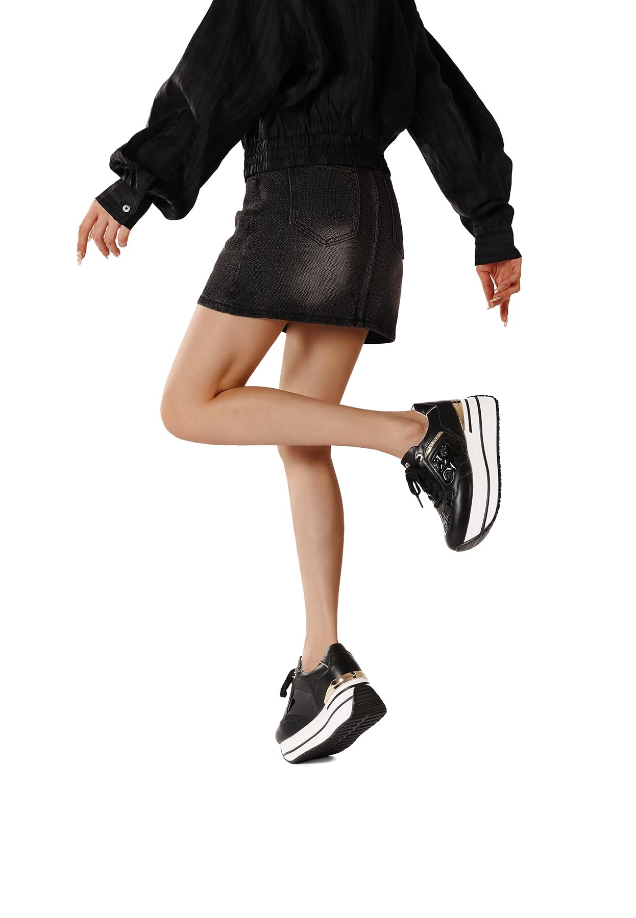 QUEEN HELENA Damskie buty sportowe na platformie X34-47
