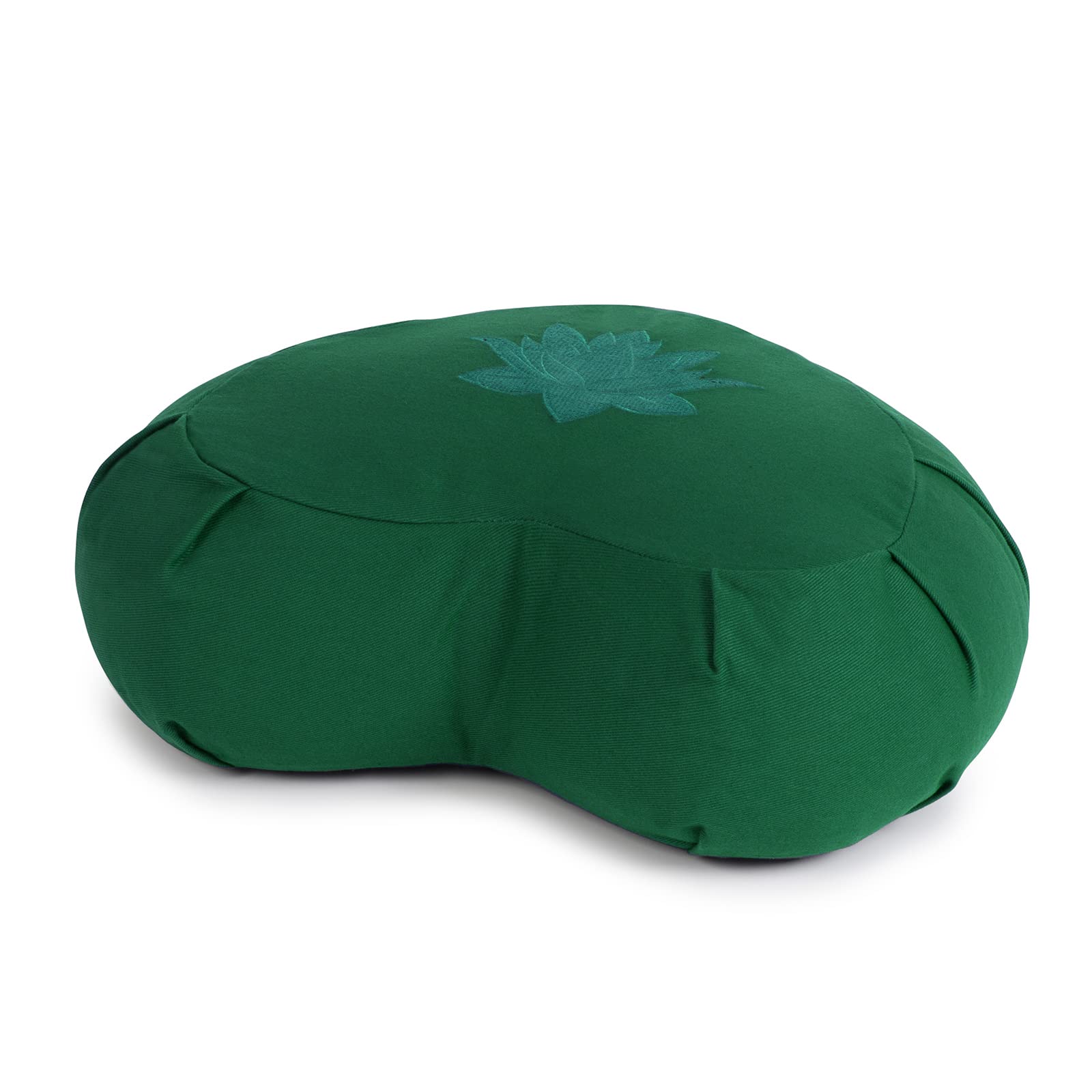 Yoga StudioMeditation Cushion Crescent Zafu Buckwheat - Lotus Leaf - Jade Green