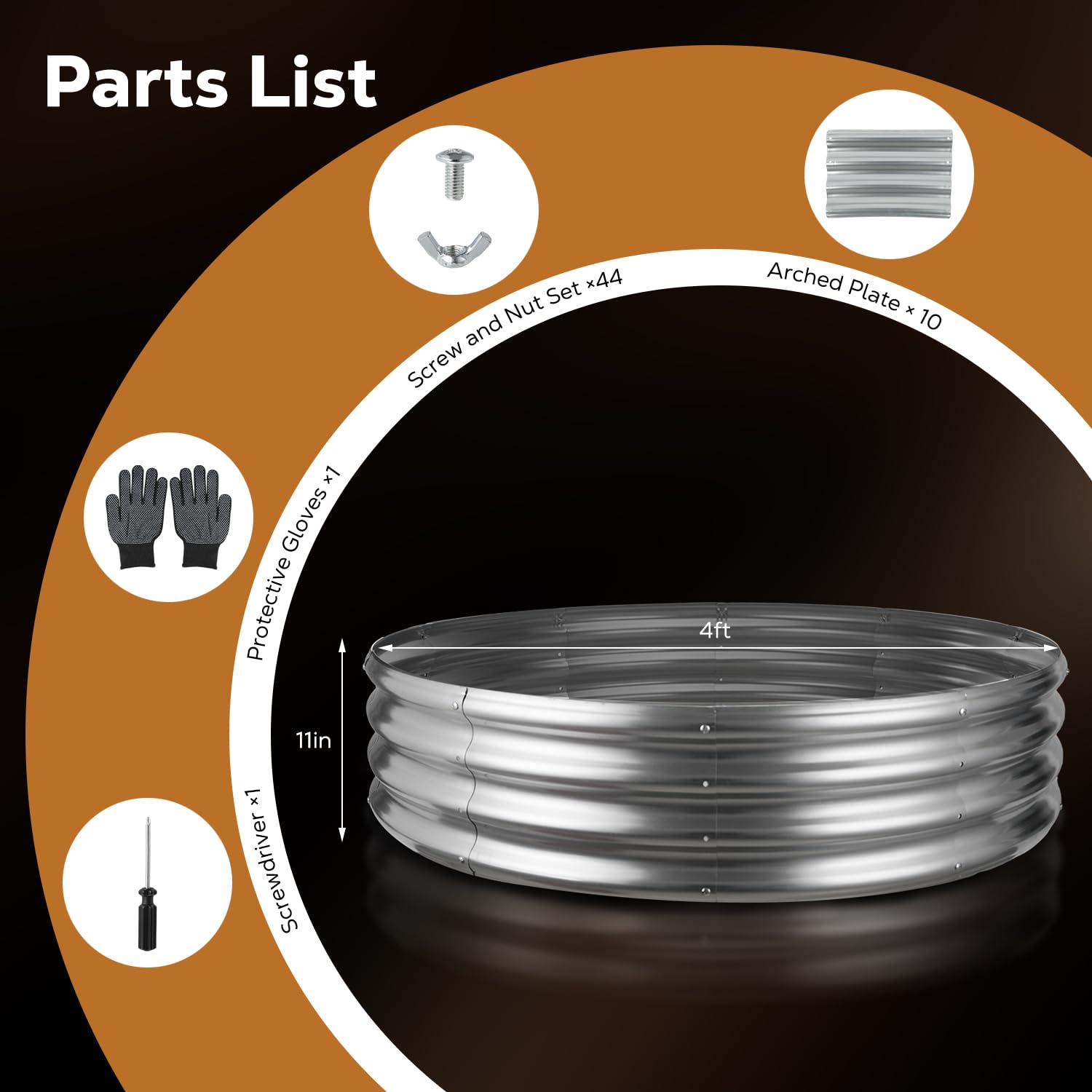 Round File Ring Snapklik.com : 48 Inch Round Galvanized Fire Pit Ring, Silver Round ...