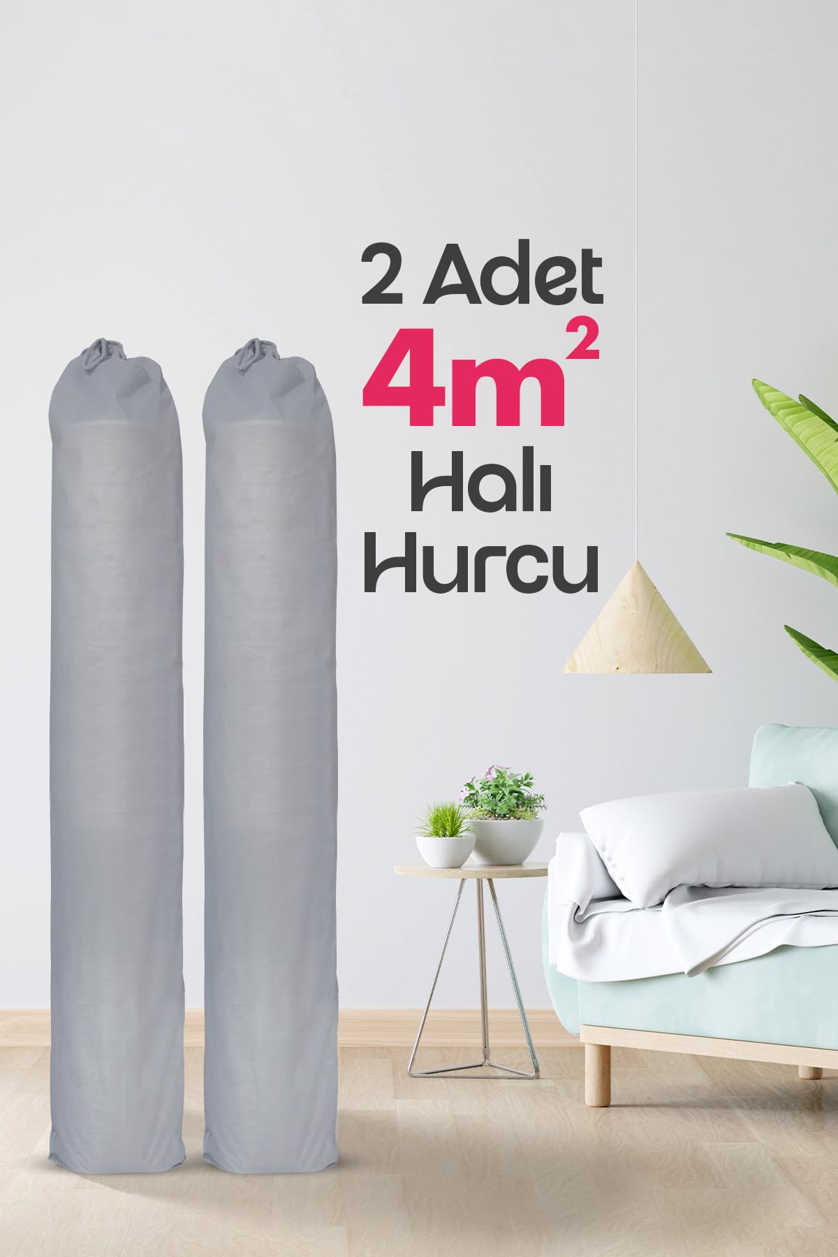 Halı Hurcu, Halı Saklama Kılıfı, Halı Organizeri (Gri, Yolluk Hurcu)