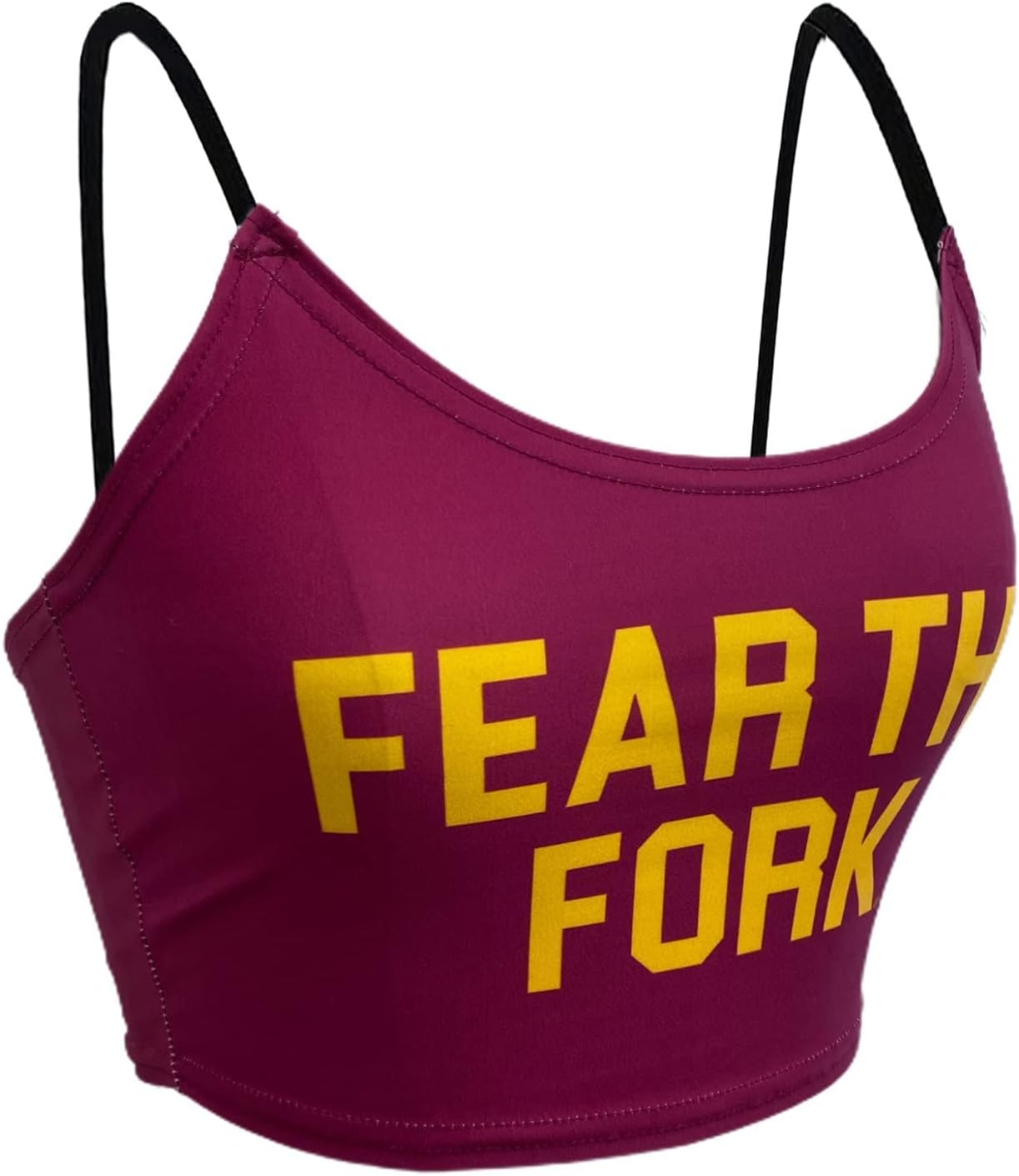 Lojobands Women's Tailgate Outfit College Spaghetti Tank Top Crop Top Made in USA One Size Fits Most