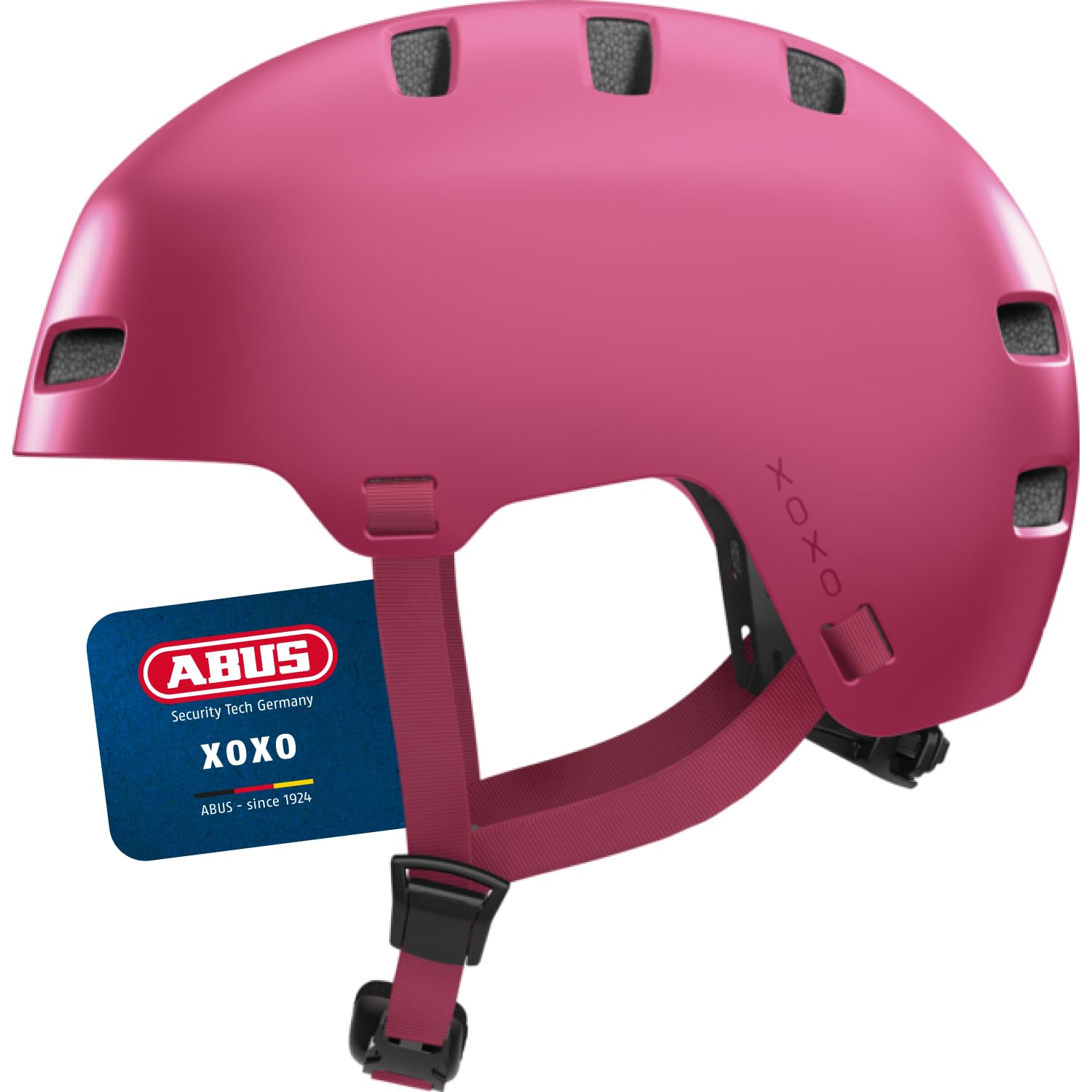 ABUS XOXO Bike Helmet - City Helmet in Skater Look - Helmet for Skateboard, Bike, Scooter - with Optimised Chin Pad - for Teenagers and Adults