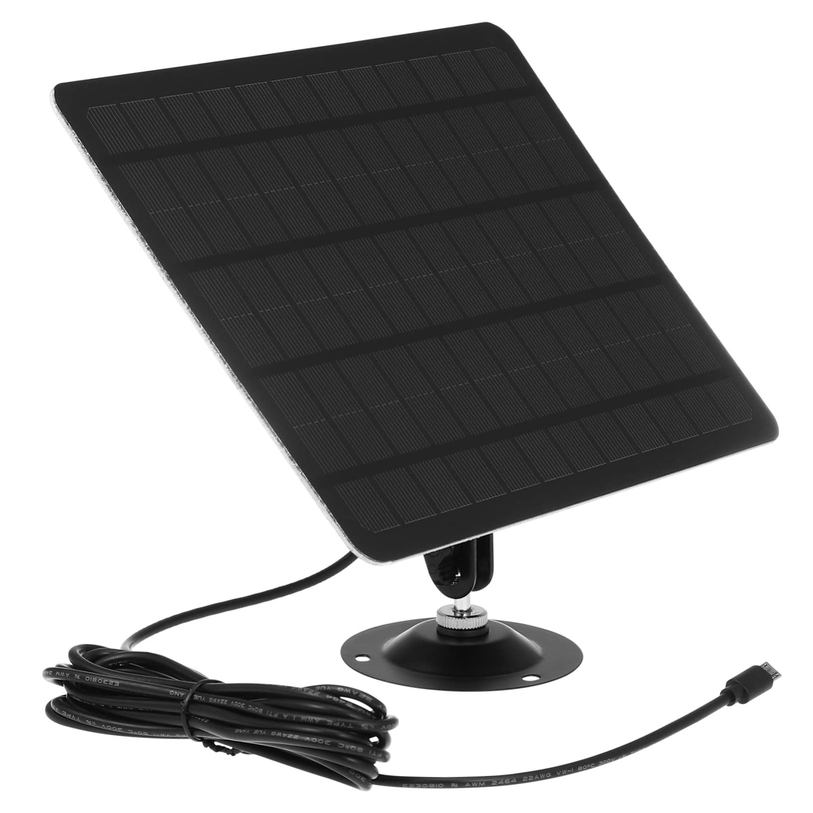 Pannello Solare 20w in Silicio Monocristallino a Montaggio Flessibile | Rotazione 360 Gradi, Staffe di Fissaggio Incluse, Tasselli a Muro per Apparecchi a Bassa Potenza