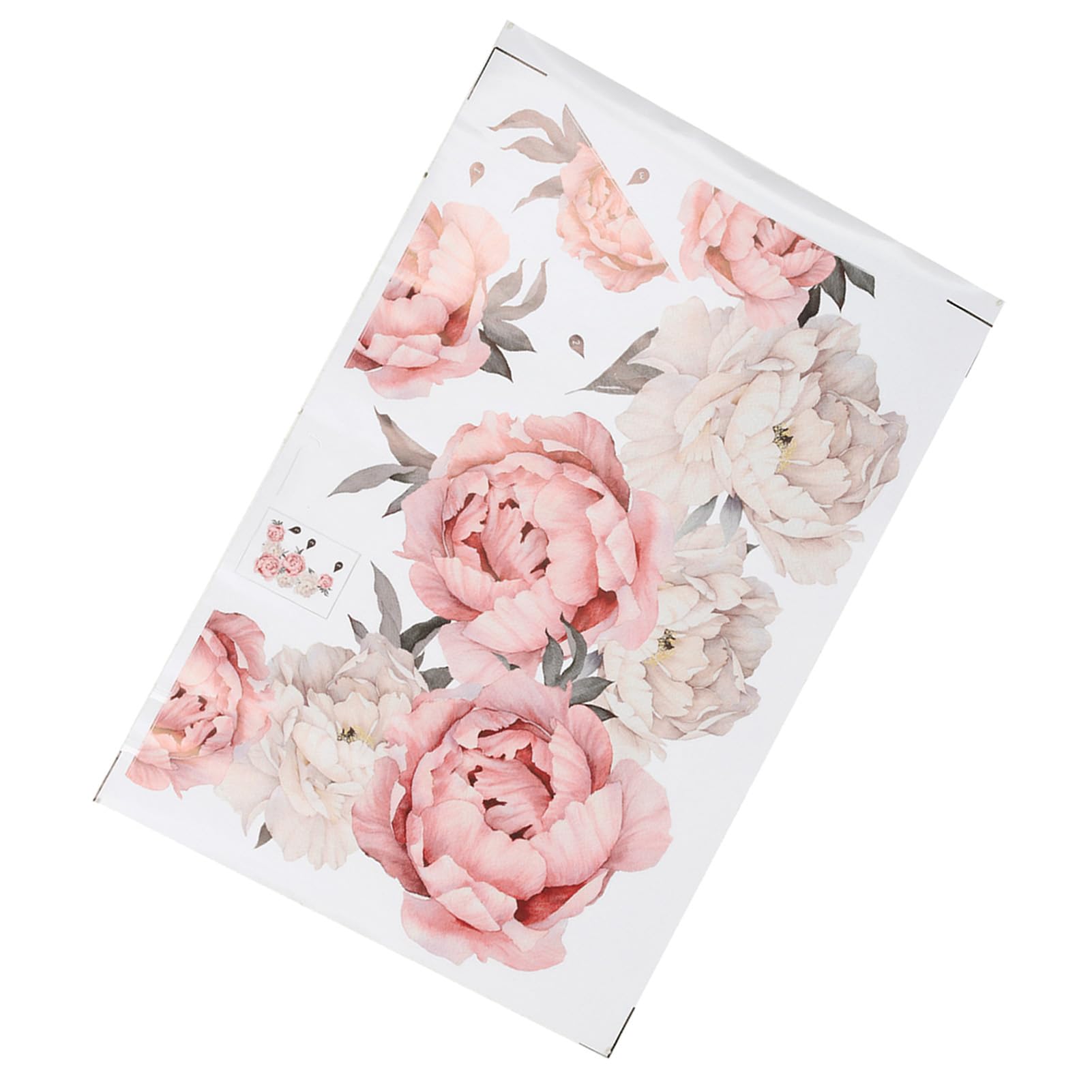 WGFOIP Peony Flowers Wall Sticker, 3D Floral Decals Wallpaper Decor Wall Art Mural for Bedroom Living Room Decor