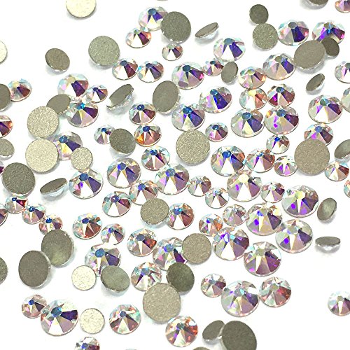 Crystal AB (001 AB) 2088 Xirius Swarovski Mixed Sizes ss12 ss16 ss20 Flatbacks No Hotfix Round Rhinestones
