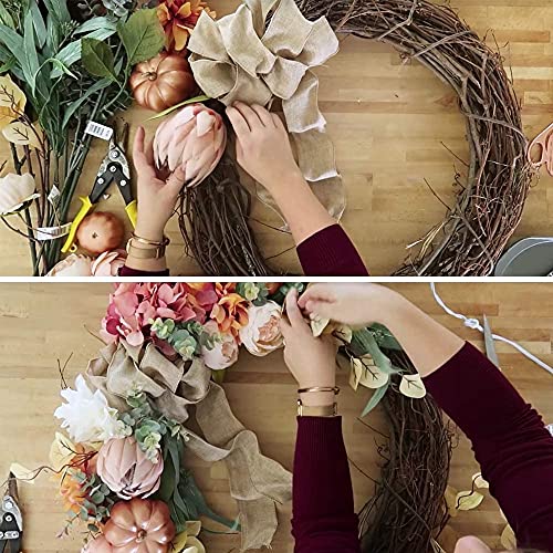 Green Wire Metal Wreath Frame for Crafts - Create Floral, Glamorous, & Earthy Designs - Green (1, 12