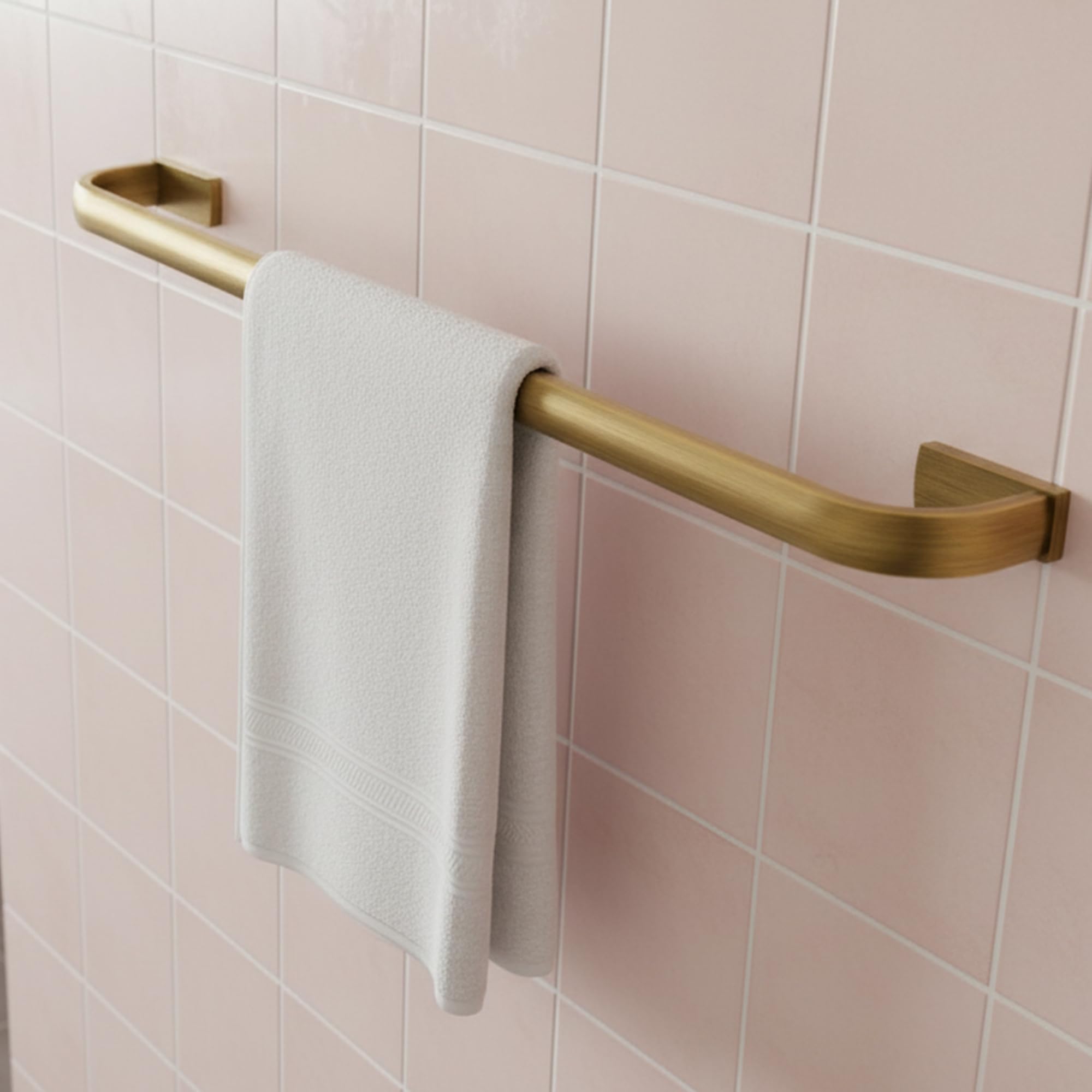 Flybath Barre Porte Serviette Mural Laiton Brossé Antique 57 CM