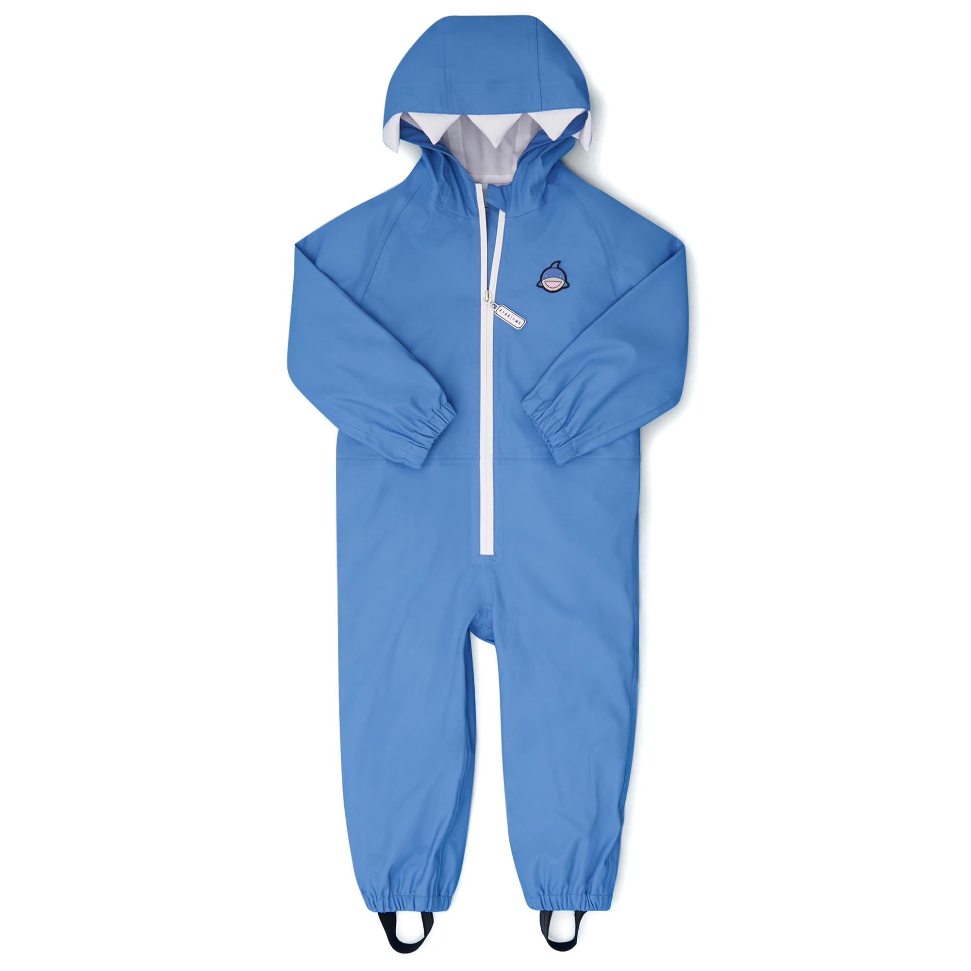 Roarsome Unisex Toddler Blue Kids Reef The Shark Puddlesuit In 3 - 4 Years By Childsplay Clothing