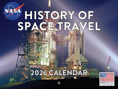 Calendario de viaje espacial de la NASA 2024 calendario de pared mensual de 12 meses