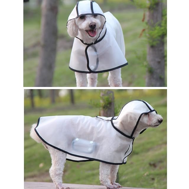 Foto 5 de 8 de Lazyspace Impermeable para perros, abrigo de lluvia transparente para mascotas