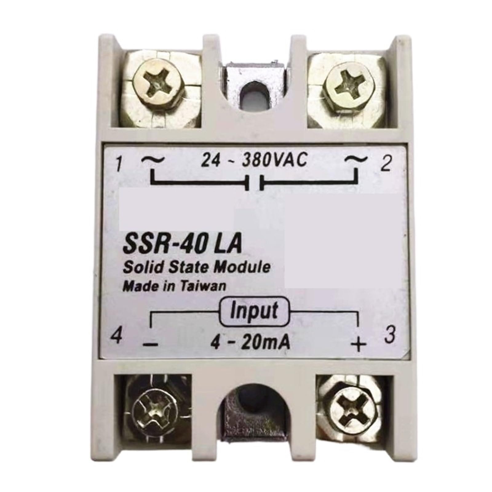 Regolatore di tensione monofase SSR-40LA con ingresso 4-20 mA, uscita CA 24-380 V, 40 A, relè a stato solido