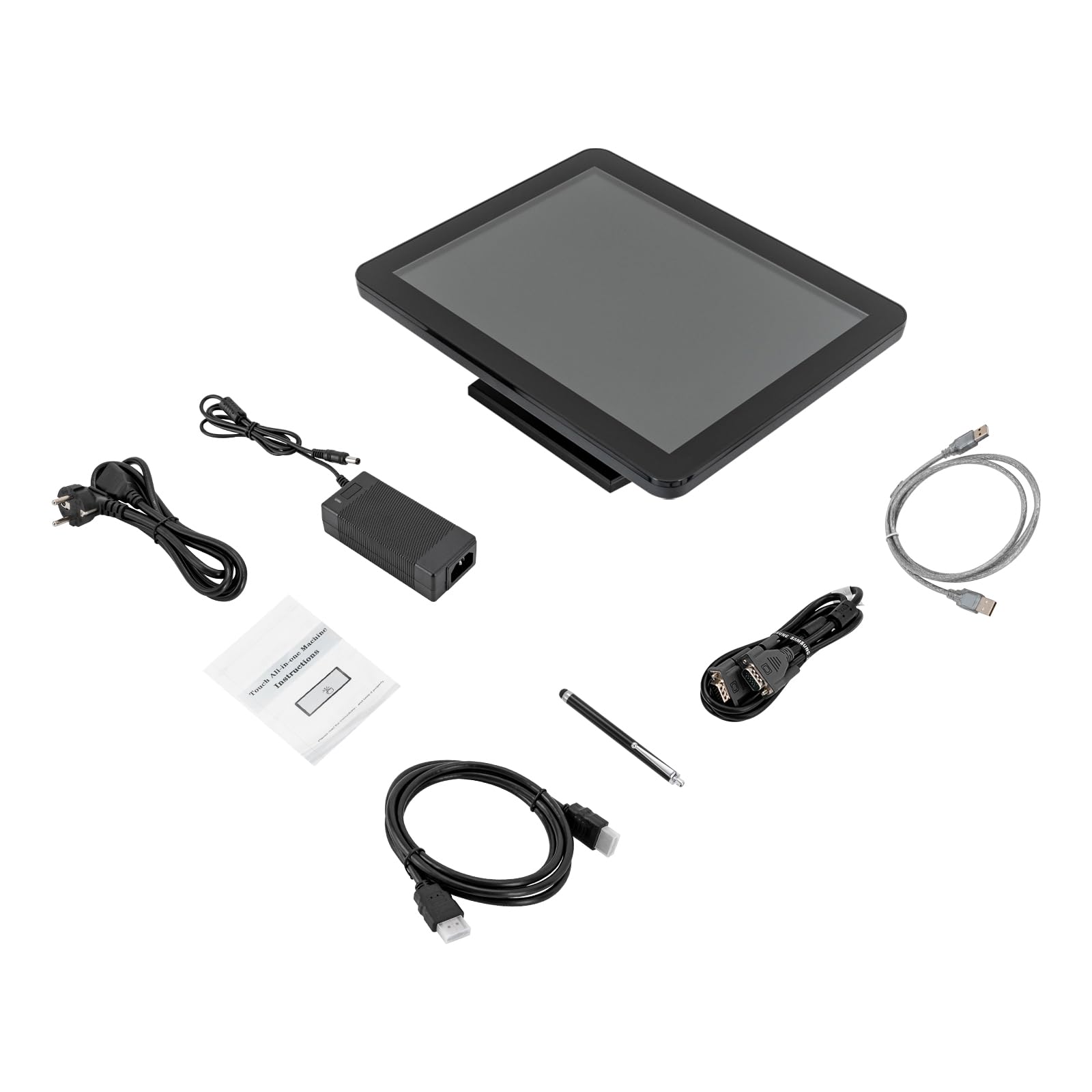 Monitor con supporto touch, di cassa elettronico da 15 pollici, registratore di cassa LCD, display touchscreen per centri commerciali, alberghi, ristoranti, piano di lavoro