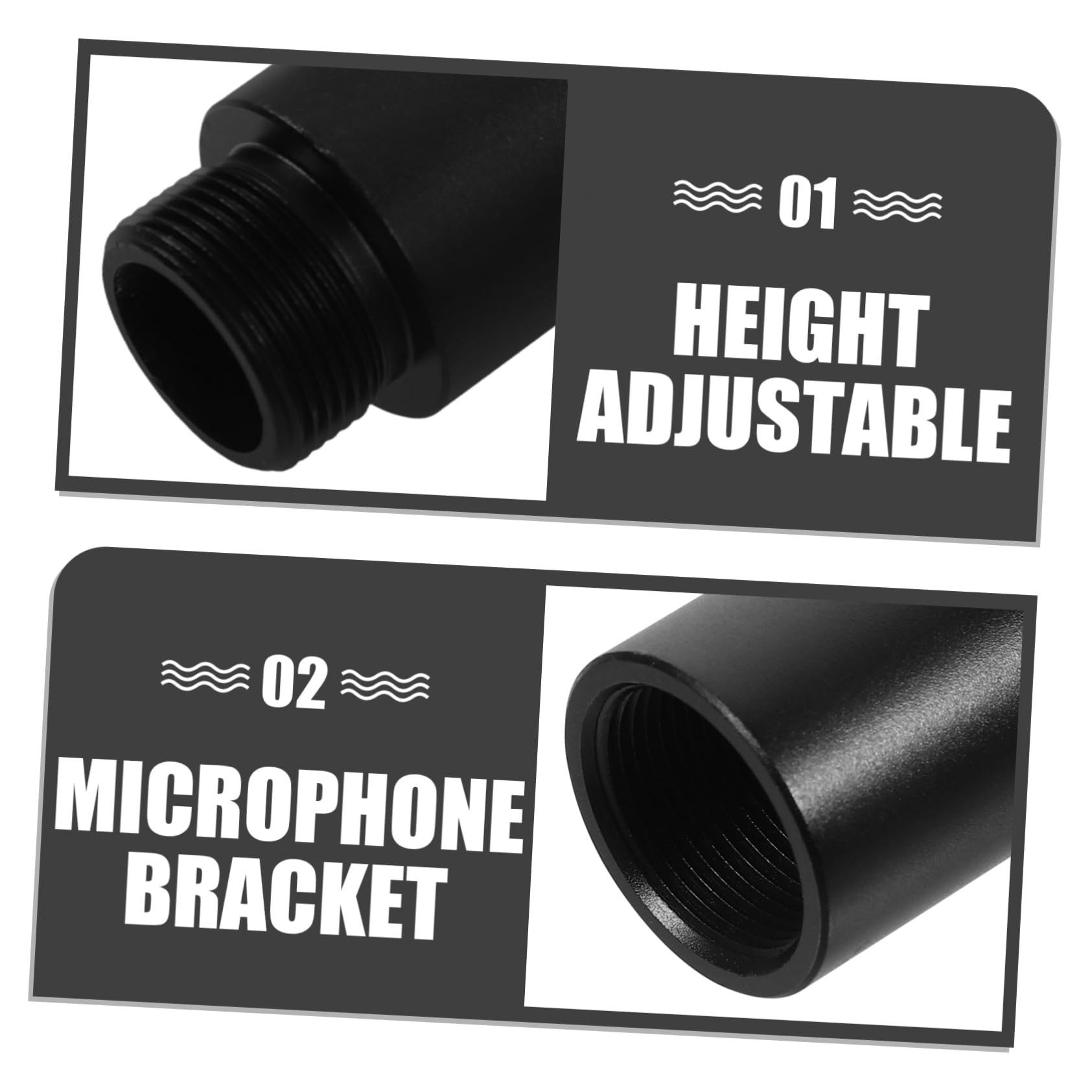 Uonlytech 5sätze Mikrofonverlängerungsset Aus Aluminiumlegierung Mit Adapter Schraubgewinde Für Schreibtischmikrofonständer Stabil Und Installieren Für Und Aufnahmen