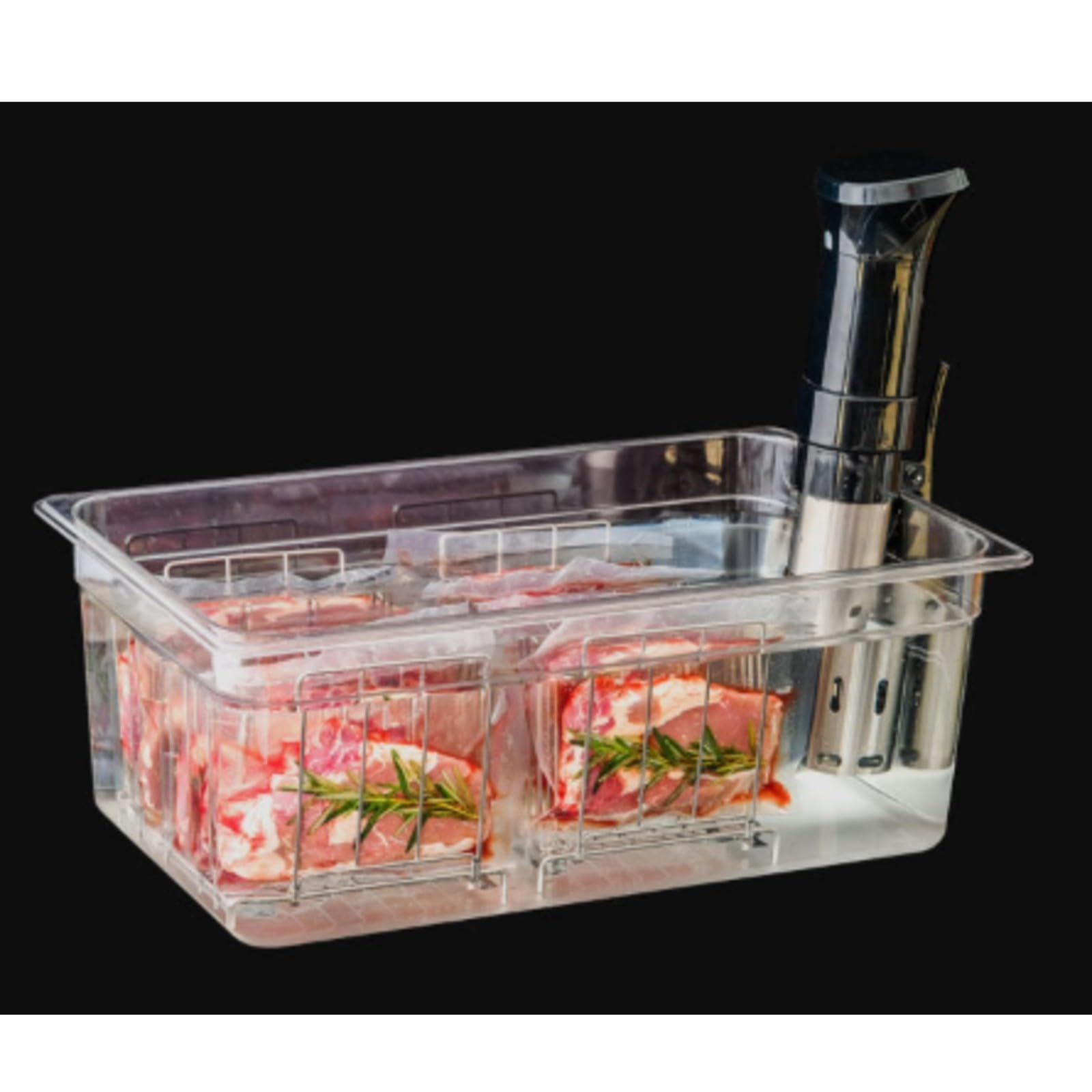 Amagogo Conteneur sous Vide Grille | Traparent, Récipient sous Vide Couvercle, Récipient Cuisson Lente Grille, pour Batch Cooking, Cuisine