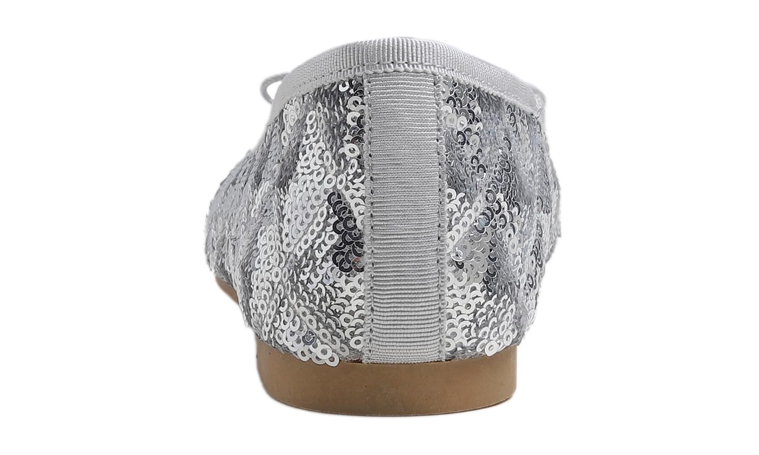 Feversole Round Sequin Ballerina,Damen Profilsohle Pailletten Ballerina
