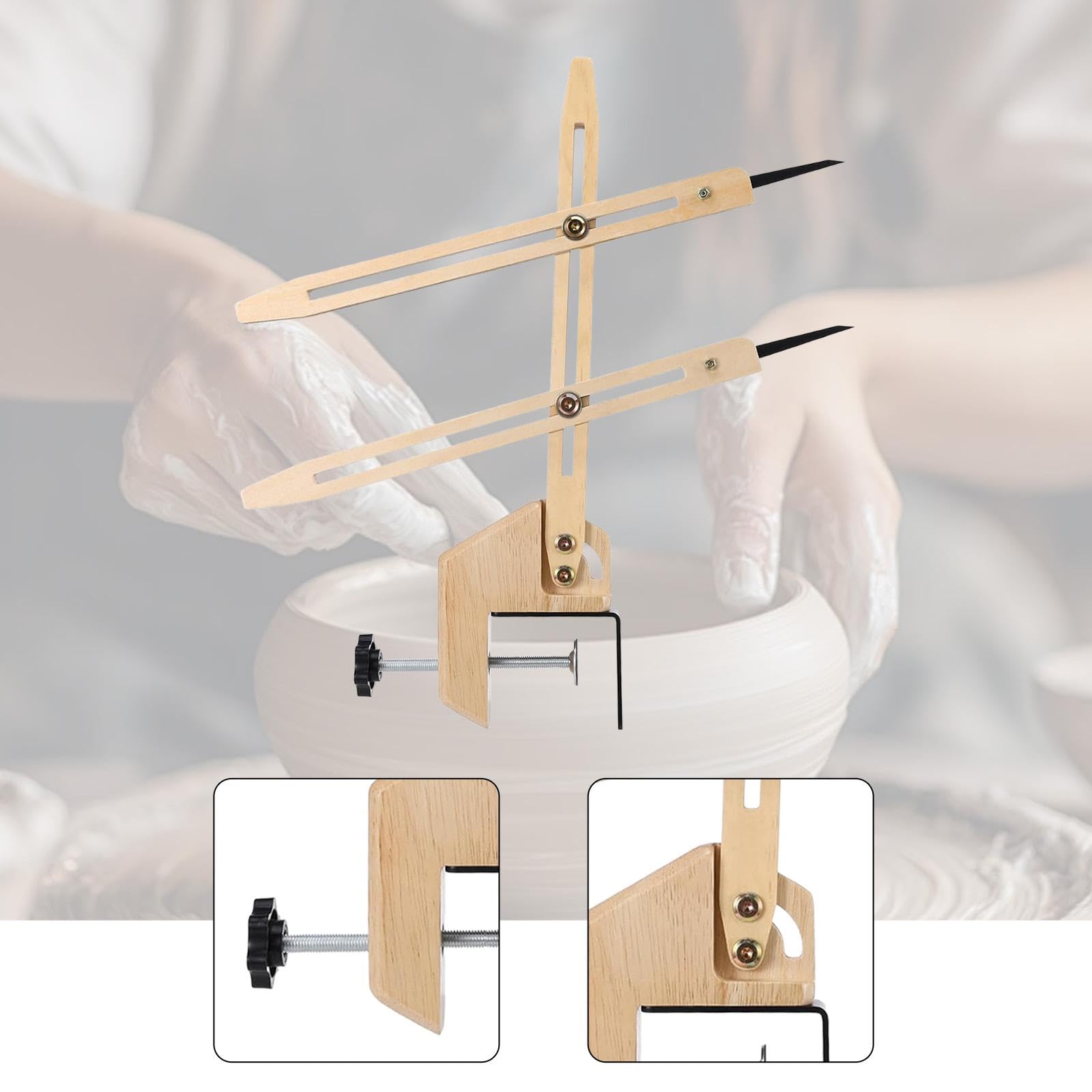 Pottery Throwing Gauge Holz Messlehre Modellierwerkzeug für Exaktes Arbeiten Und Kompakte Handhabung für Hobbytöpfer Und Haushalte