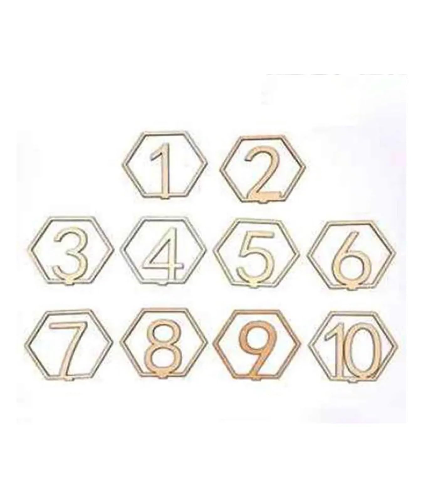 VHcgCGJ Table number holder, Wedding Wooden Table Number With Stand Base Place Holder Decor Cards Welcome Signs 10pcs(45667)