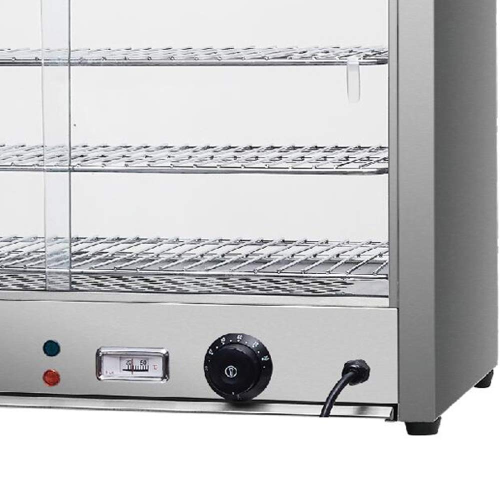 Vitrina para mantener el calor, 30-85 °C, 800 W, para restaurante, doble capa, para mantener el calor