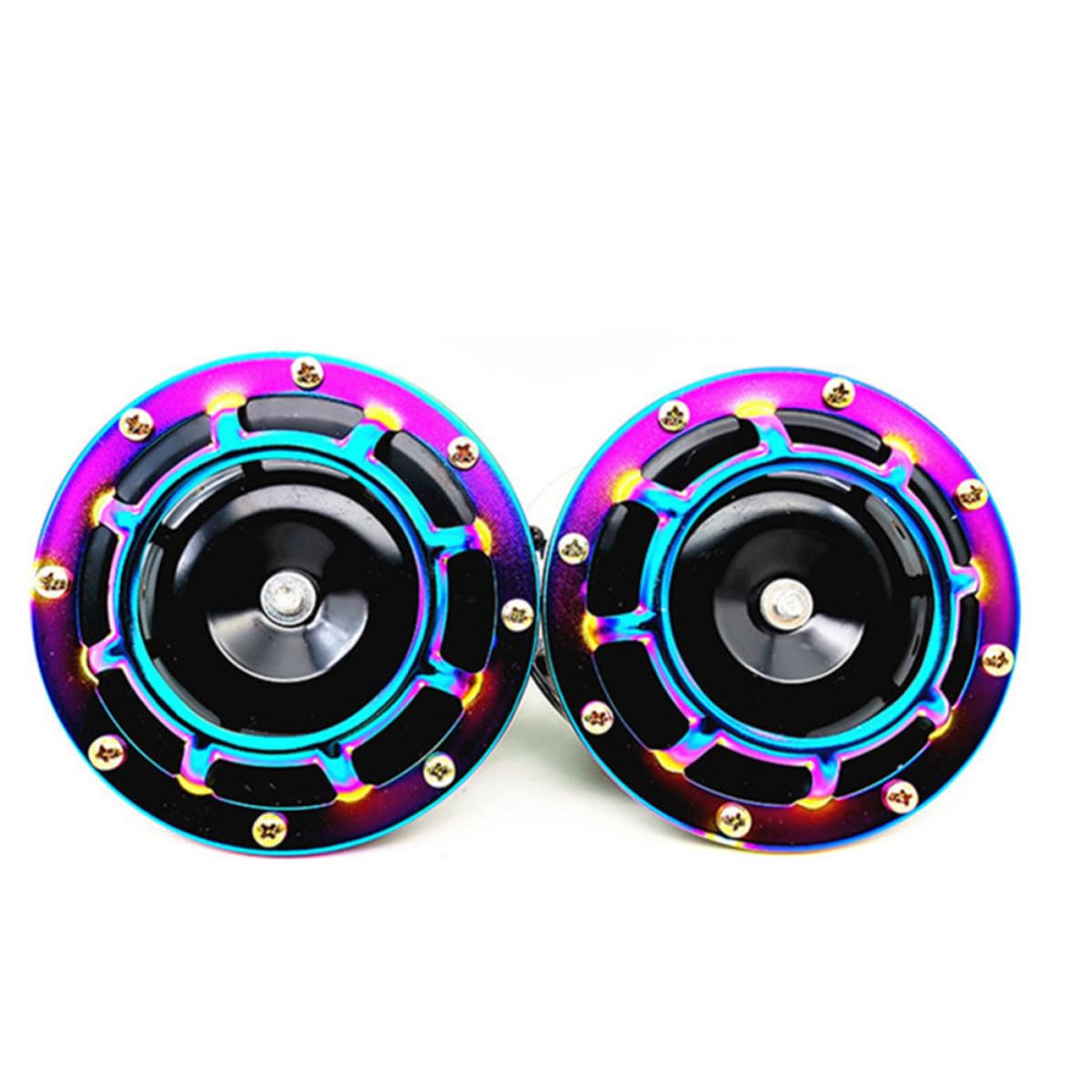 Bocina de Aire Blast Tone Muy Potente para Motocicleta y Coche, Diseño de Hierro Púrpura, Adecuado para Modificación de Autos, Paquete de 1 Par