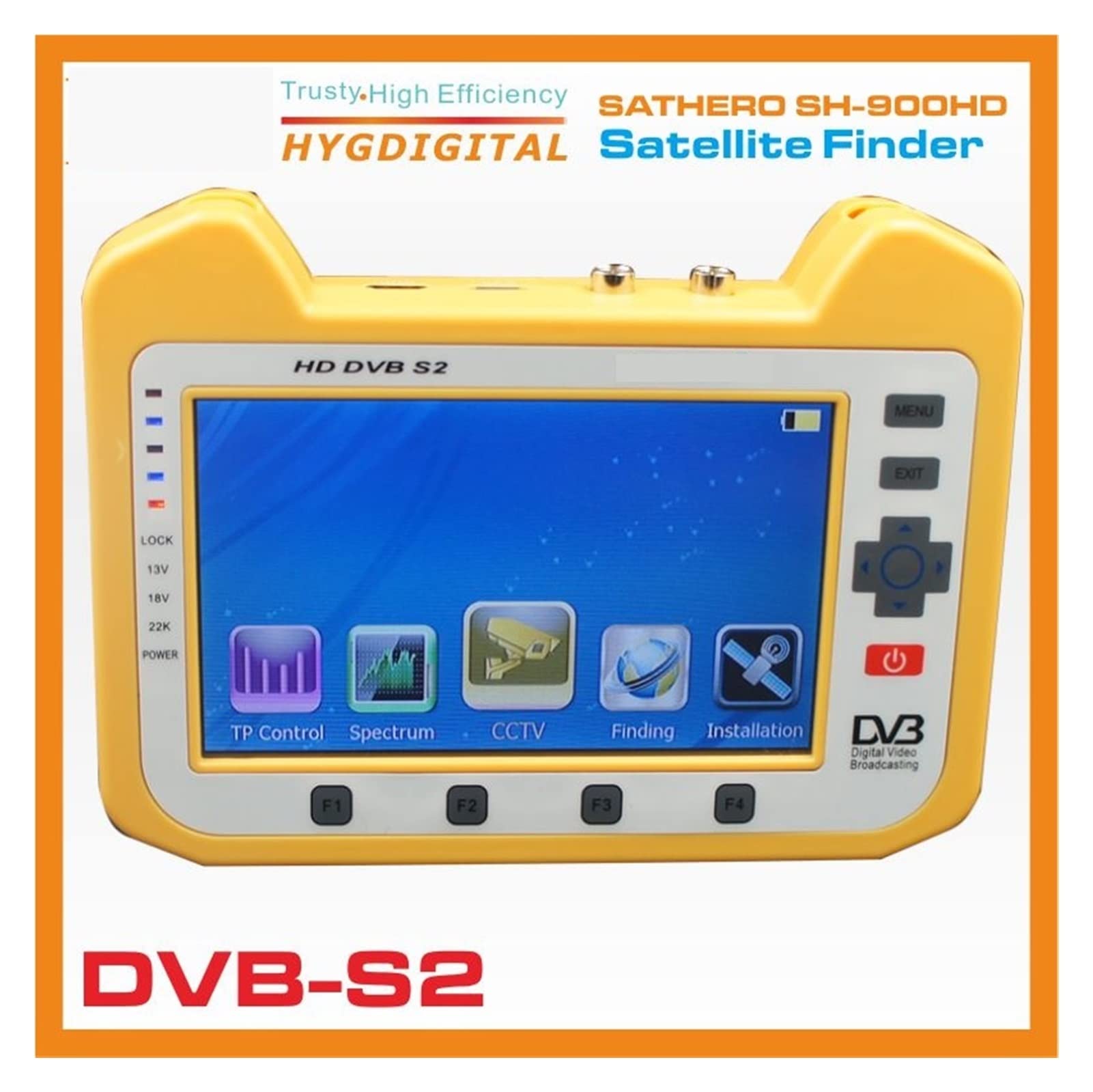 Récepteur Satellite, SH-900HD DVB-S2 Digital Satellite Finder Meter 7inch Dvb-s2 Soutien Cctv Livraison Gratuite(US)