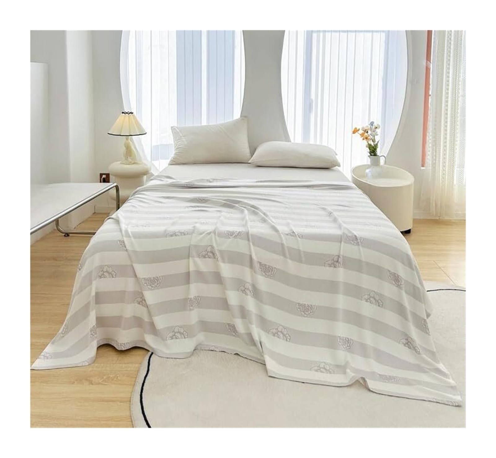 EBzvblxm Cooling Blanket for Summer, Cooling Blanket Bamboo Fiber Multicolor Multiple Sizes(Grey,200x230 cm)